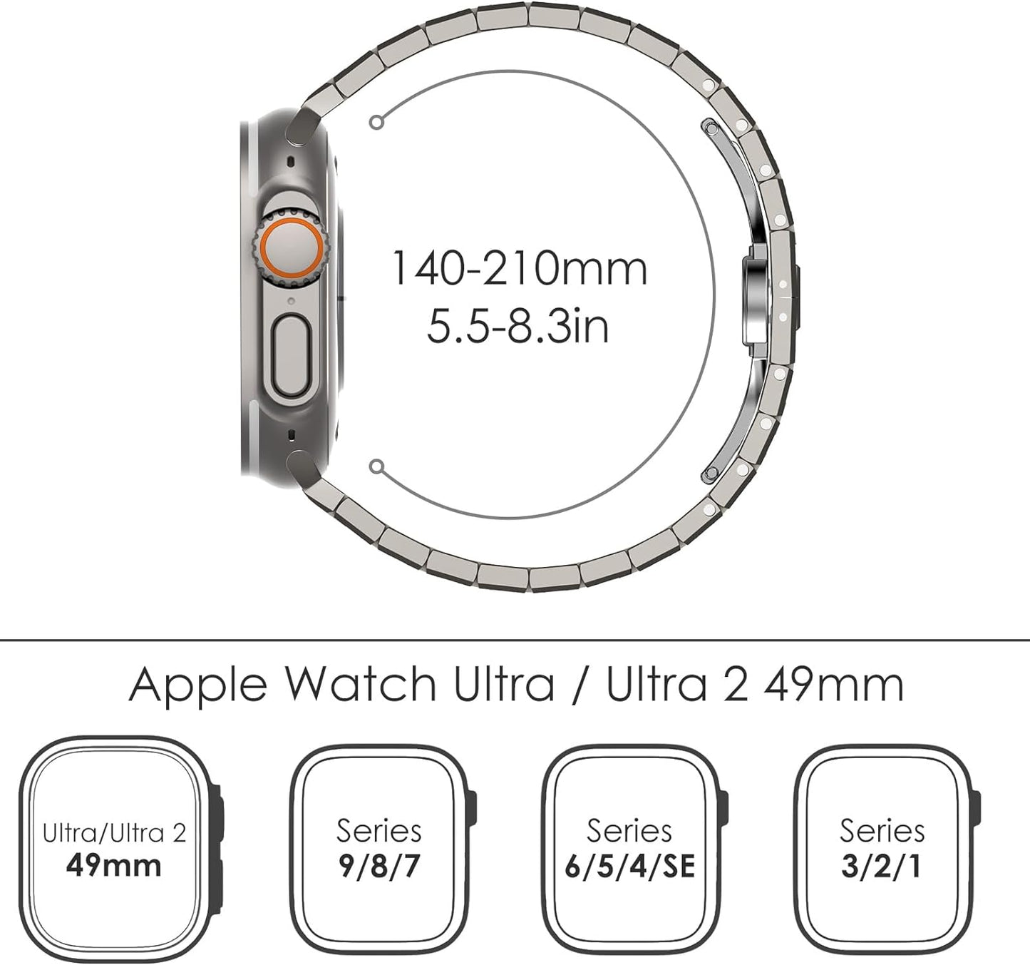 Titanium Metal Watchband for Apple Watch