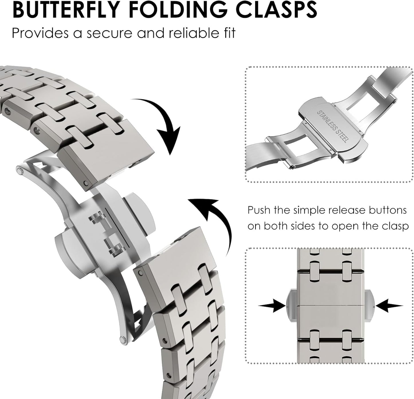 Titanium Metal Watchband for Apple Watch